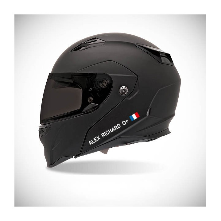 Autocollant sticker Identité pour casque de moto