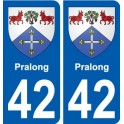 42 Penmarch escudo de armas de la etiqueta engomada de la placa de pegatinas de la ciudad