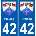 42 Penmarch escudo de armas de la etiqueta engomada de la placa de pegatinas de la ciudad