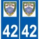 42 Penmarch logotipo de la etiqueta engomada de la placa de pegatinas de la ciudad