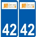 42 Penmarch logotipo de la etiqueta engomada de la placa de pegatinas de la ciudad