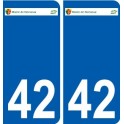 42 Penmarch logotipo de la etiqueta engomada de la placa de pegatinas de la ciudad