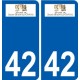 42 Penmarch logotipo de la etiqueta engomada de la placa de pegatinas de la ciudad