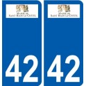 42 Penmarch logotipo de la etiqueta engomada de la placa de pegatinas de la ciudad