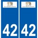 42 Penmarch logo autocollant plaque stickers ville