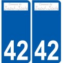 42 Penmarch logotipo de la etiqueta engomada de la placa de pegatinas de la ciudad