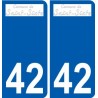 42 Penmarch logotipo de la etiqueta engomada de la placa de pegatinas de la ciudad