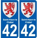 42 Penmarch escudo de armas de la etiqueta engomada de la placa de pegatinas de la ciudad