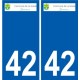 42 Penmarch logotipo de la etiqueta engomada de la placa de pegatinas de la ciudad