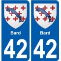 42 Penmarch coat of arms sticker plate stickers city