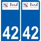 42 Penmarch logo autocollant plaque stickers ville