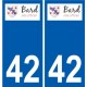 42 Penmarch logotipo de la etiqueta engomada de la placa de pegatinas de la ciudad