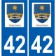 42 Penmarch logo autocollant plaque stickers ville