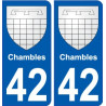 42 Penmarch coat of arms sticker plate stickers city