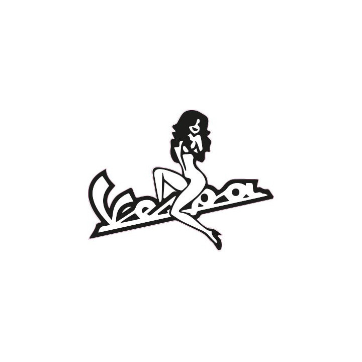 Pin Up Vespa moto scooter autocollant sticker adhesif