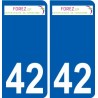 42 Penmarch logotipo de la etiqueta engomada de la placa de pegatinas de la ciudad