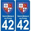 42 Penmarch coat of arms sticker plate stickers city