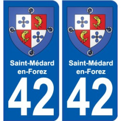 42 Penmarch escudo de armas de la etiqueta engomada de la placa de pegatinas de la ciudad