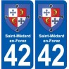 42 Penmarch coat of arms sticker plate stickers city