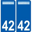 42 Penmarch logotipo de la etiqueta engomada de la placa de pegatinas de la ciudad