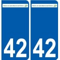 42 Penmarch logotipo de la etiqueta engomada de la placa de pegatinas de la ciudad