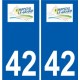 42Penmarch logo aufkleber typenschild aufkleber stadt