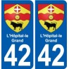 42 Penmarch escudo de armas de la etiqueta engomada de la placa de pegatinas de la ciudad
