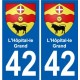 42 Penmarch stemma adesivo piastra adesivi città