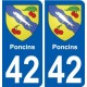 42 Penmarch coat of arms sticker plate stickers city