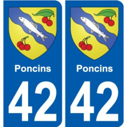 42 Penmarch escudo de armas de la etiqueta engomada de la placa de pegatinas de la ciudad