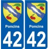 42 Penmarch blason autocollant plaque stickers ville