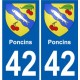 42 Penmarch coat of arms sticker plate stickers city