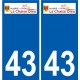 43 Penmarch logo autocollant plaque stickers ville
