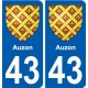 43 Penmarch coat of arms sticker plate stickers city