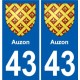 43 Penmarch escudo de armas de la etiqueta engomada de la placa de pegatinas de la ciudad