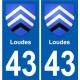 43 Penmarch coat of arms sticker plate stickers city