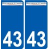 43 Penmarch logo autocollant plaque stickers ville
