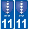 11 Léry blason autocollant plaque stickers ville
