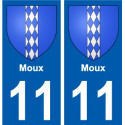 27 de Léry escudo de armas de la etiqueta engomada de la placa de pegatinas de la ciudad