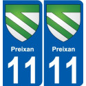 27 de Léry escudo de armas de la etiqueta engomada de la placa de pegatinas de la ciudad
