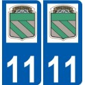 11 Léry logo autocollant plaque stickers ville