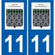 11 Léry logo autocollant plaque stickers ville