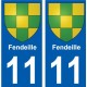 27 de Léry escudo de armas de la etiqueta engomada de la placa de pegatinas de la ciudad
