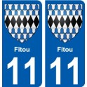 11 Léry blason autocollant plaque stickers ville