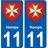 11 Léry blason autocollant plaque stickers ville