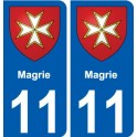 11 Léry blason autocollant plaque stickers ville
