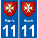11 Léry blason autocollant plaque stickers ville