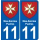 11 Léry blason autocollant plaque stickers ville