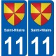 27 de Léry escudo de armas de la etiqueta engomada de la placa de pegatinas de la ciudad