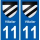 11 Léry blason autocollant plaque stickers ville